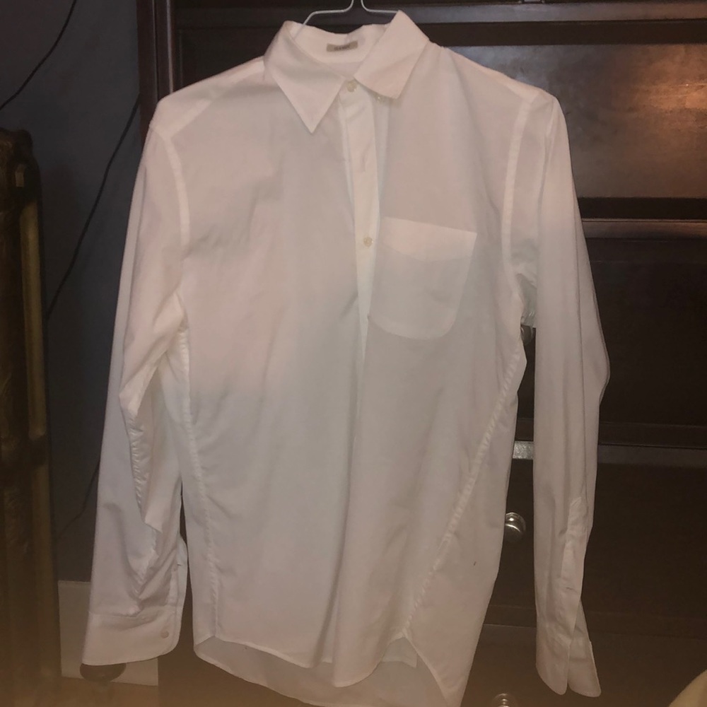 j crew all white button down